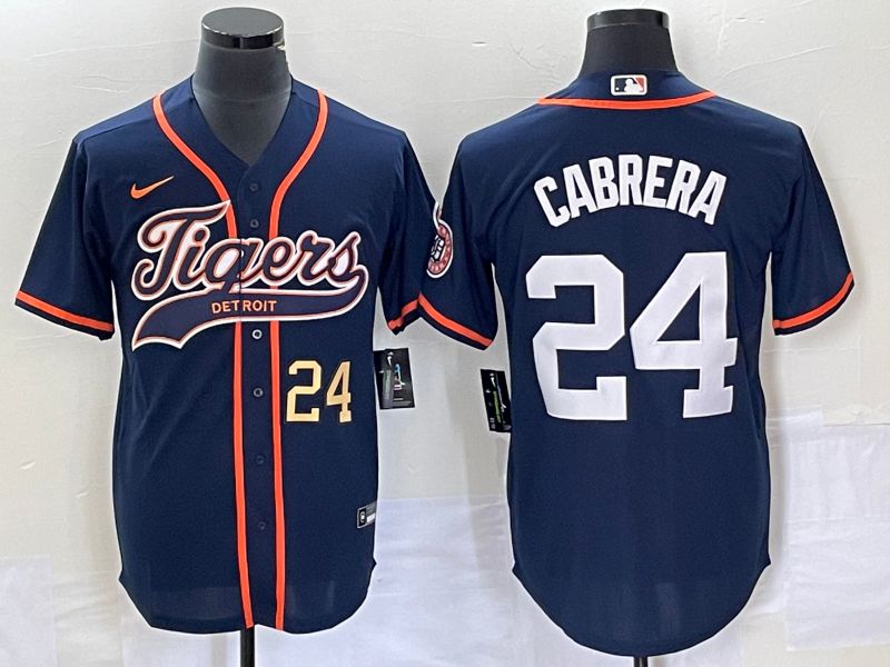Men Detroit Tigers #24 Cabrera Blue Joint Name 2025 Nike MLB Jersey style 3->detroit tigers->MLB Jersey